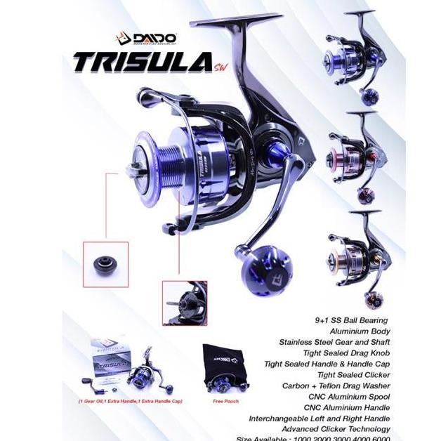 REEL DAIDO TRISULA SW UKURAN 1000 2000 3000 4000 6000 SALTWATER