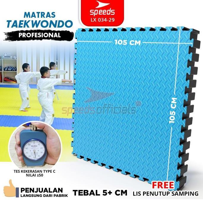 SPEEDS Matras Takewondo Evamat Tebal Bela Diri Muaythai Eva Puzzle Karate Matras Bela Diri Mat 5cm L