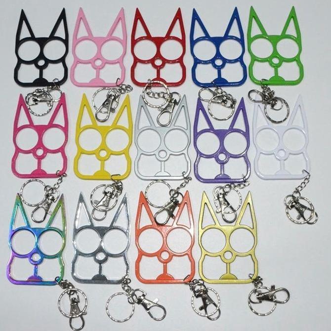 Gantungan Kunci Motif Kucing Ganci Self Defense Knuckle Duster Import Best Quality