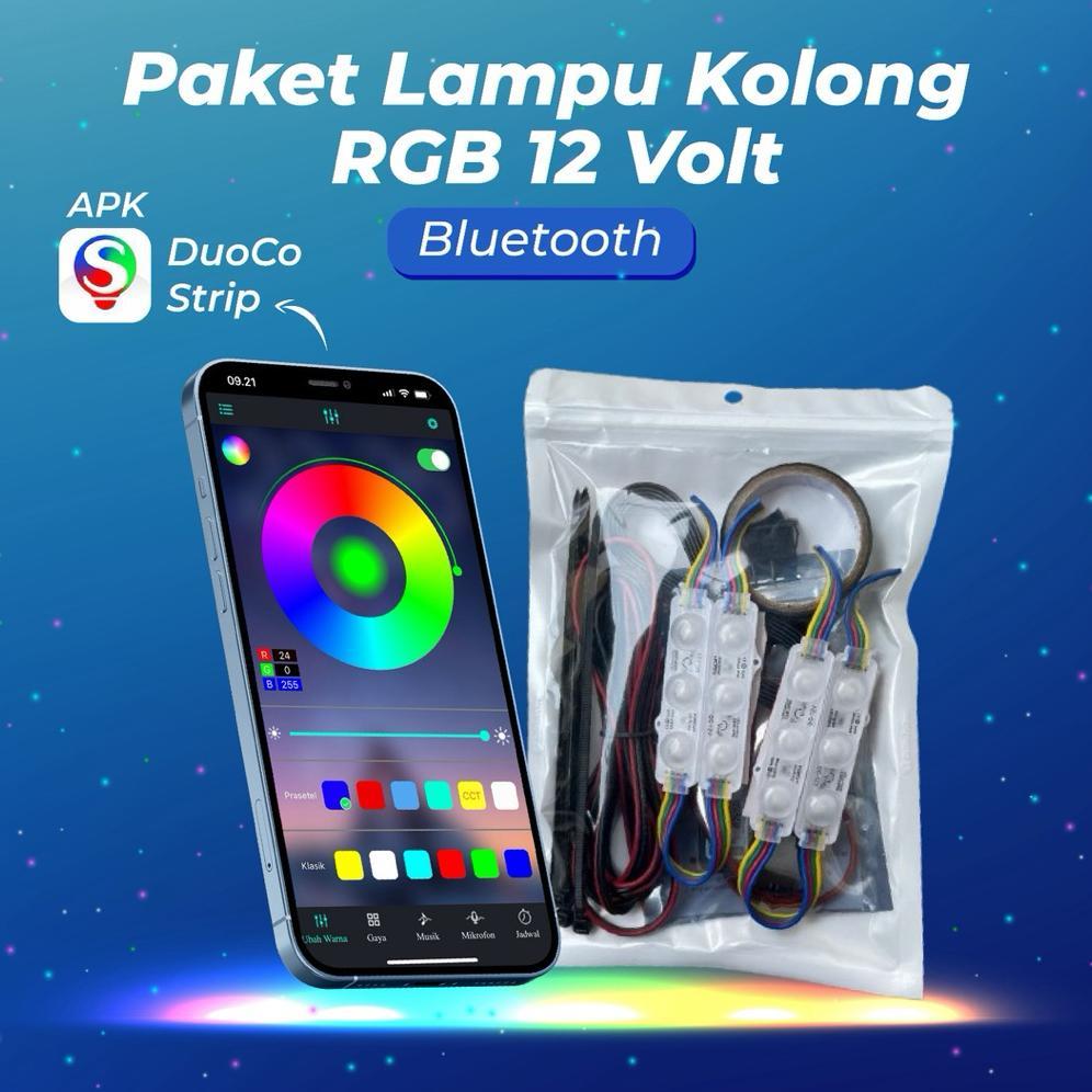 Terlaris Paket Lampu Led Kolong Motor Rgb Bluetooth