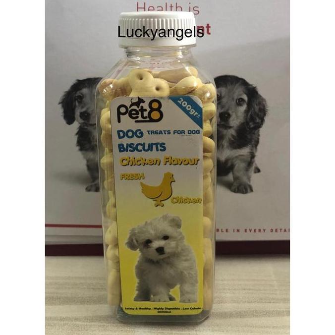 Dogdi- Biskuit Pet8 Dog Biscuits Ball 200Gr Rasa: Milk Flavour Mix Flavour
