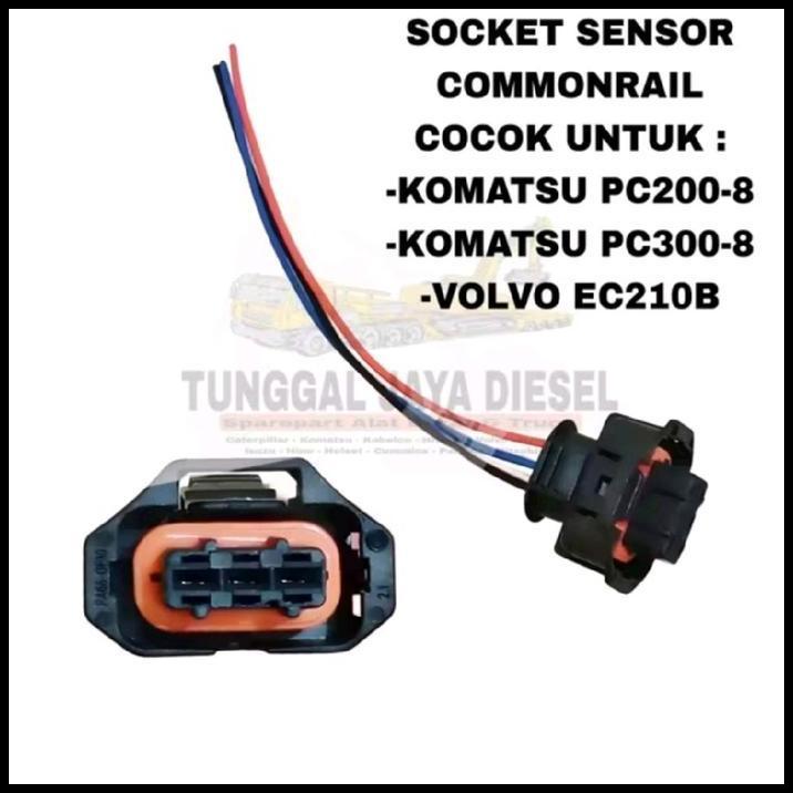 TERLARIS SOCKET SENSOR PRESSURE COMMONRAIL KOMATSU PC300-8 PC300 8 PC 300-8 - 153 