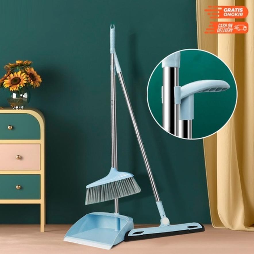 Saless Masterhome Sapu Set 3In1 | Alat Pembersih Lantai | Set Sapu Pengki Pel | Broom Set | Sapu Pen