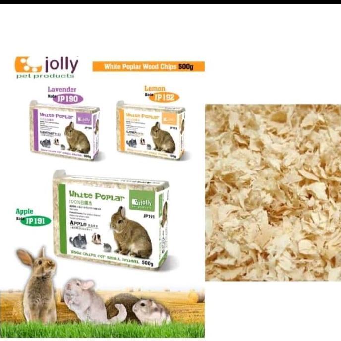 Serbuk Kayu Jolly White Poplar Chips 500gr murah