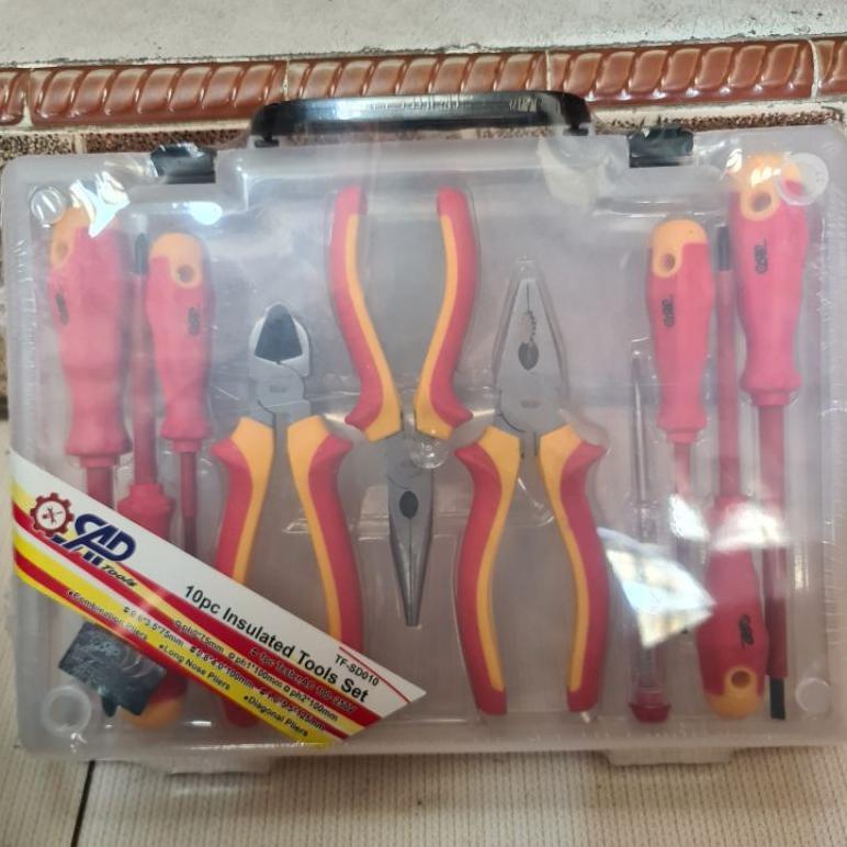 Terbaru Obeng Tang Listrik Set 10Pcs Obeng Listrik Test Pen 1Set