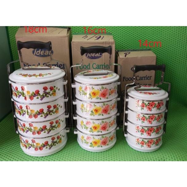 Hot Deals Rantang Susun Warna Putih - Food Carrier / Ideal / Enamel