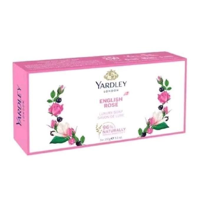 Fupp- Yardley London Luxury Soap 3X100Gr English Lavender, English Rose, Red Roses Sabun Mandi Batan