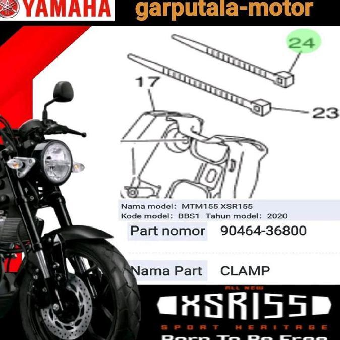 CLAMP 90464-36800 YAMAHA XSR155 BBS1 KLEM PLASTIC PENGIKAT ORIGINAL YAMAHA GENUINE PARTS ASLI murah