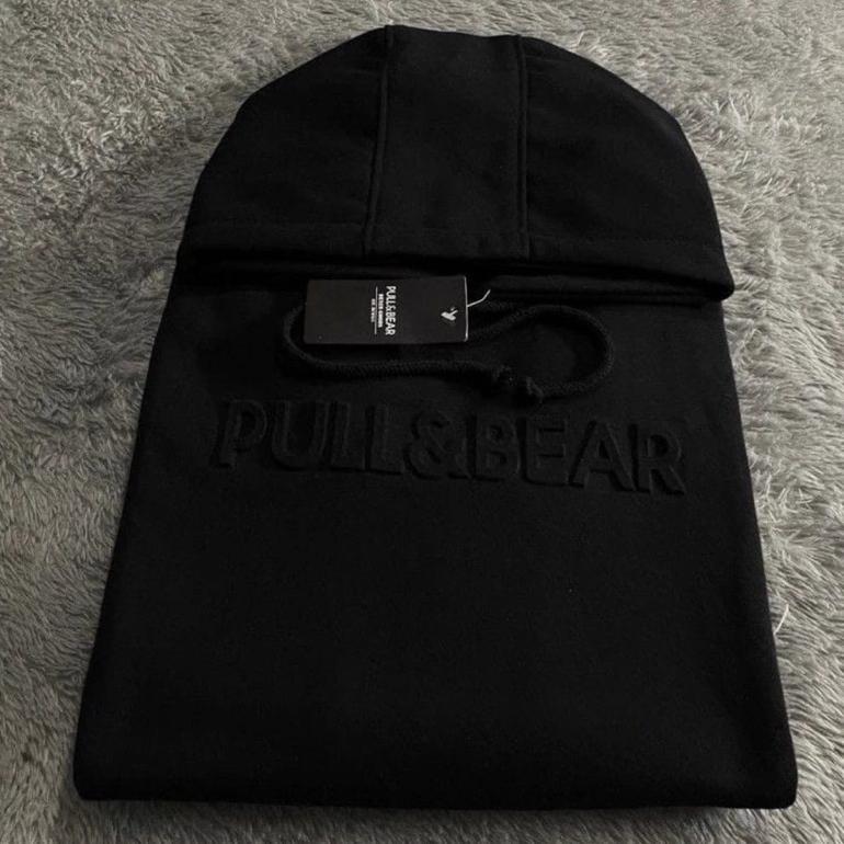 original sweater hoodie pull and bear jaket pullover sablon embossed font timbul hodie pria wanita u