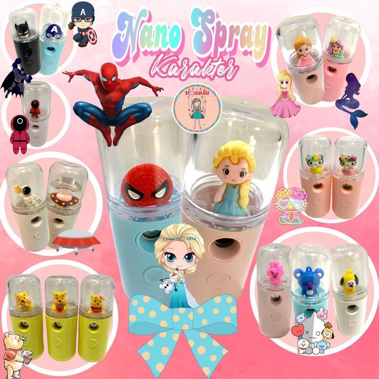 TERBARU Nano Spray Mini Karakter/Nano Mist Spray Portable/Nano Spray Pelembab Wajah dan Disinfektan/