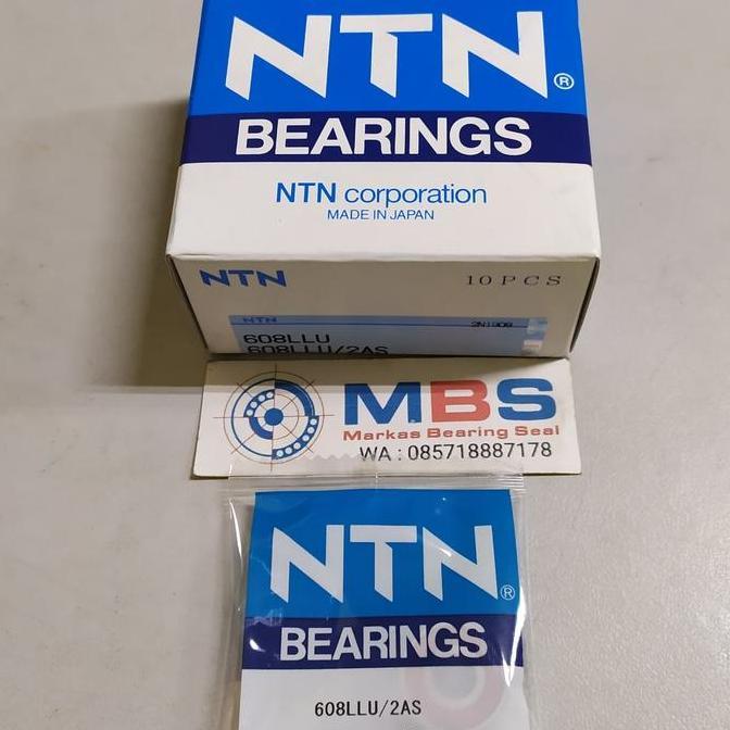 NEW BEARING 608 LLU - 608LLU MERK NTN ASLI JAPAN 608 2RS