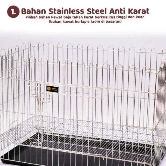 Kandang Octagon Terbuka Stainless Steel Anti Karat & Kokoh - Pet Cage Octagon stainless murah