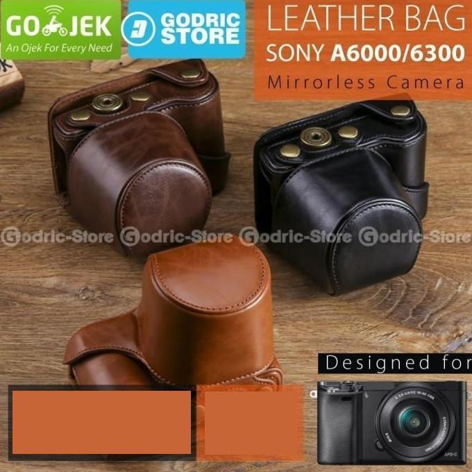 NEW LEATHER BAG / CASE / TAS KAMERA FOR SONY ALPHA A6000 / A6300 MIRRORLESS ORI