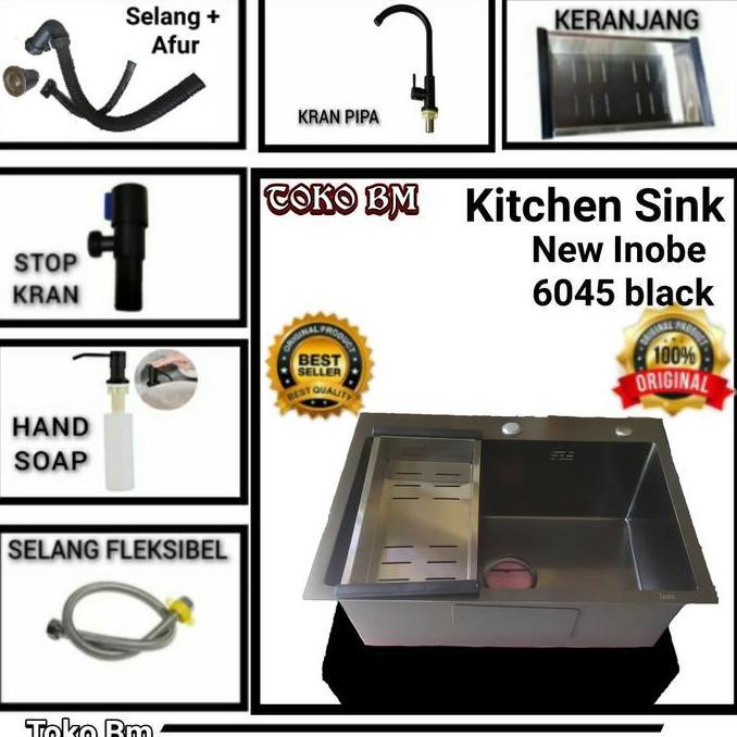 kitchen sink bolzano 6045 hitam doff/sink bolzano exclusive 6045 black