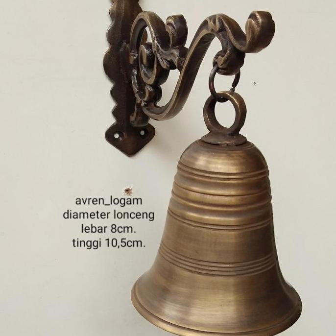 Bel Lonceng Pintu Kuningan Antik 15Cm. Terlaris