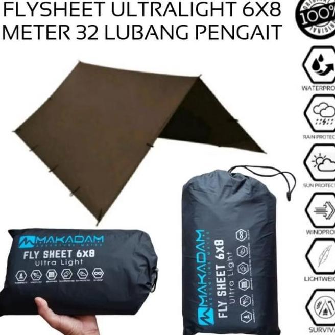 Flysheet Tenda Camping Makadam Ultralight 6X8 Meter