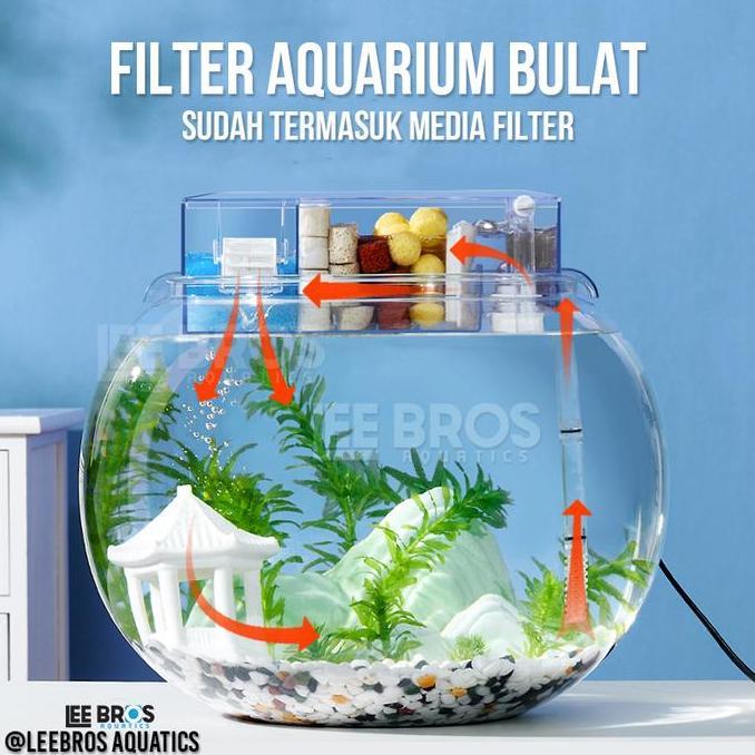 Skyfish- Filter Aquarium Bulat / Fish Bowl Filter / Aquarium Bulat / Fish Bowl