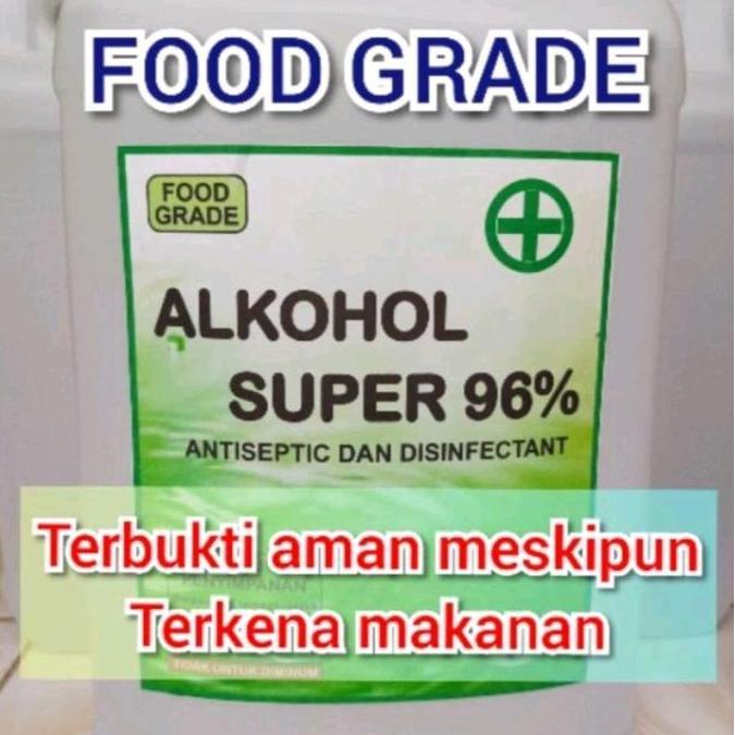 ALKOHOL 96% FOOD GRADE (5LITER) PELARUT PARFUM TERBAIK & ANTISEPTIK