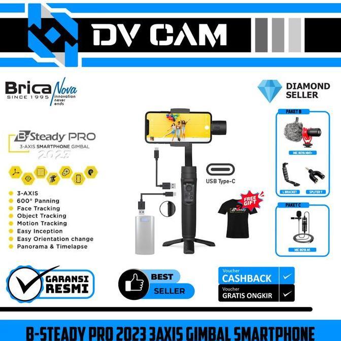 NEW BRICA B-STEADY PRO 3-AXIS SMARTPHONE GIMBAL STABILIZER ORI