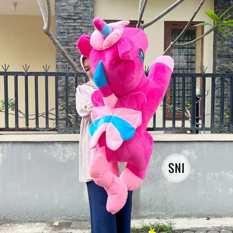 Murah  Boneka Unicorn Jumbo Kuda Poni Lucu Lembut Besar Sni