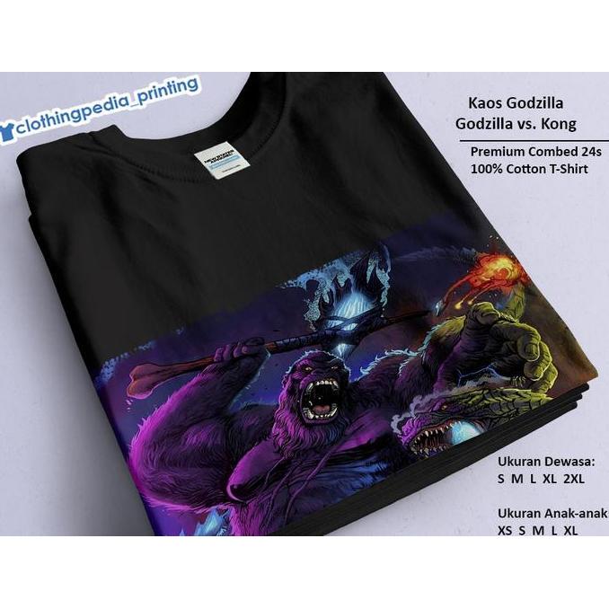 Kaos Baju Godzilla vs. Kong Artwork T-Shirt