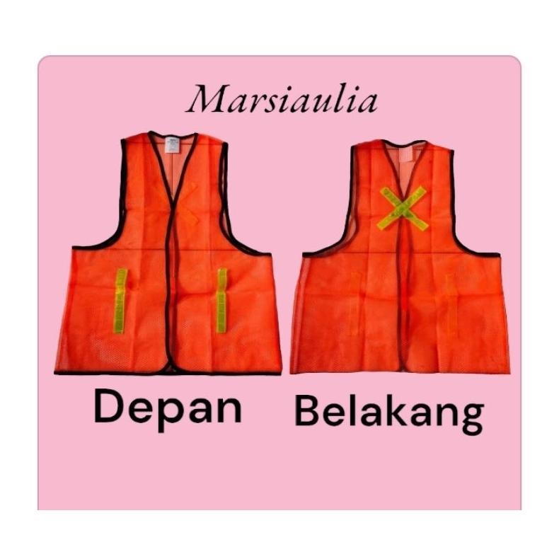FAVORIT Rompi Proyek Jaring Jala Safety Vest Scoth Nyala rompi gosave go save vpro rompi orange hija