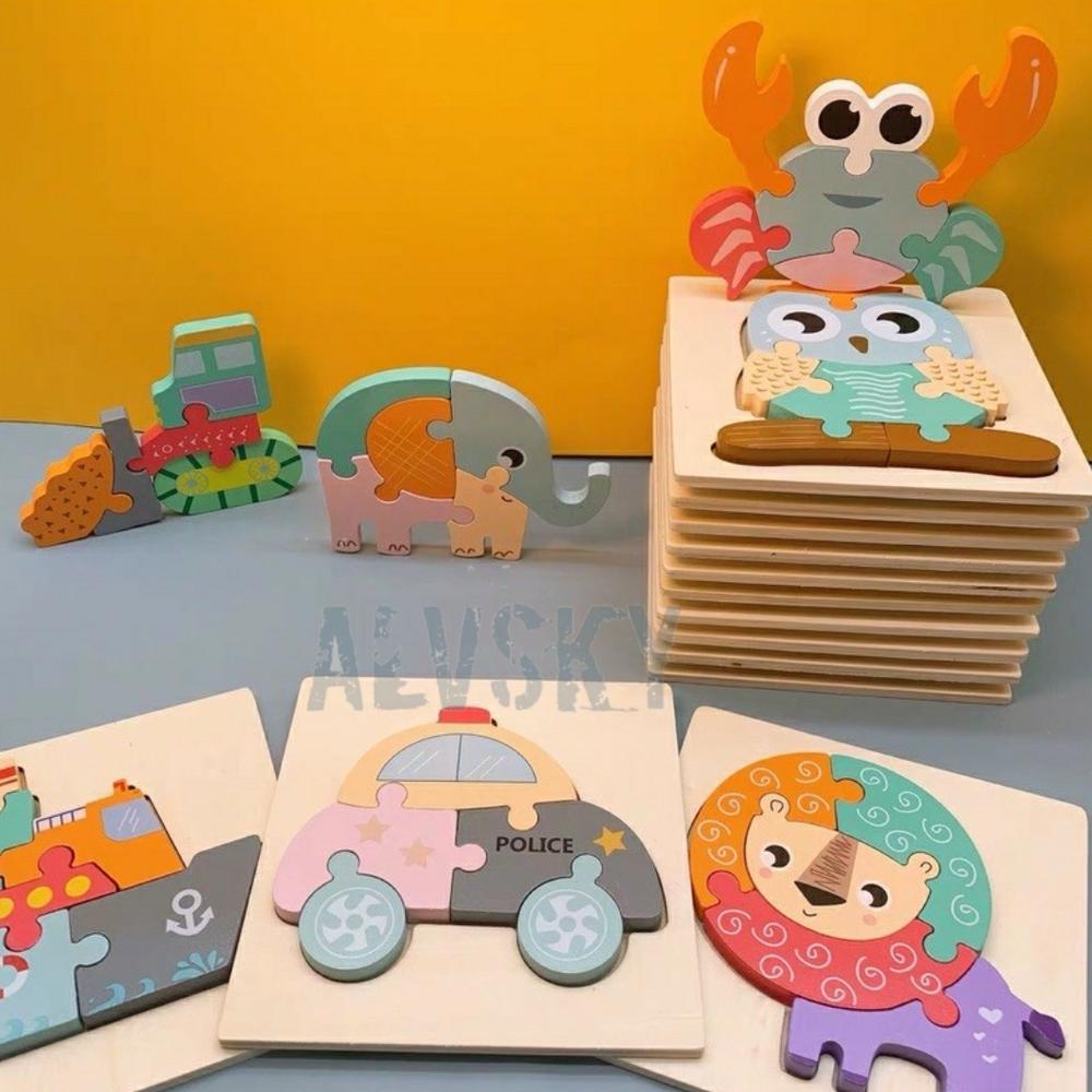 Promo  Puzzle Mini Pastel Wooden Puzzle Kayu Puzzle Anak Mainan Kayu Puzzle