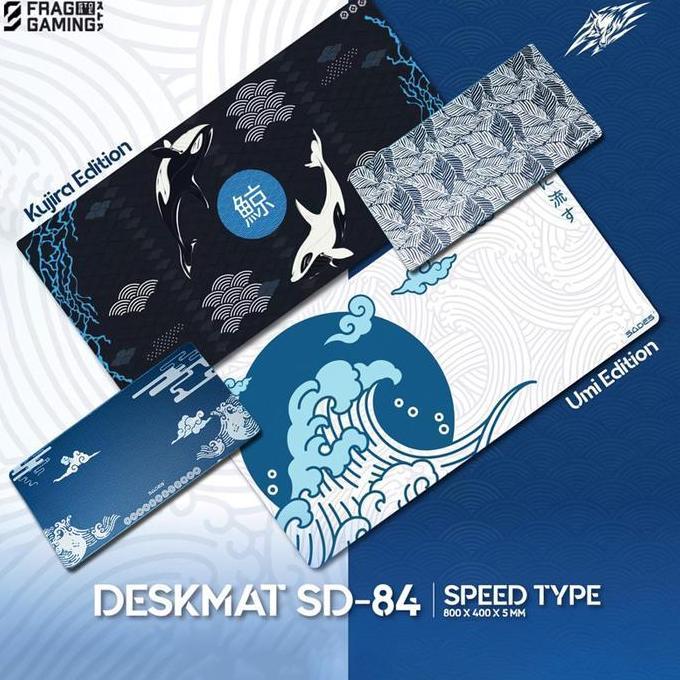 TERBARU - Sades SD84 / SD-84 Kujira / Umi edition XL Gaming Mousepad Deskmat