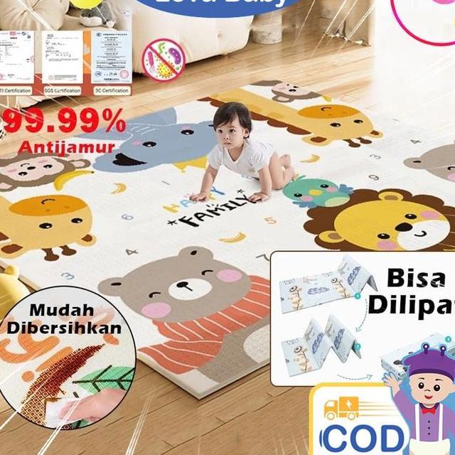 Tikar Bayi Lipat Merangkak Wateroof Lantai Tikar Lantai Anak Playmat Bayi Matras Bayi Playmata