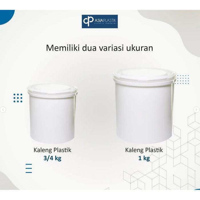 KALENG PLASTIK 1 KG ( PUTIH SUSU ) 100 PCS
