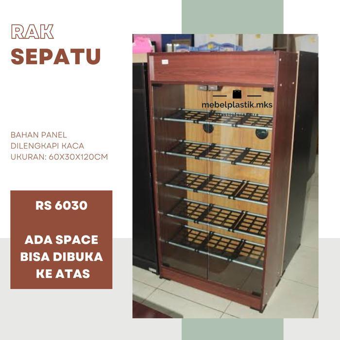 Rak Sepatu Kayu/ Rak Sepatu Panel/ Rak Sepatu Kaca Jasmine