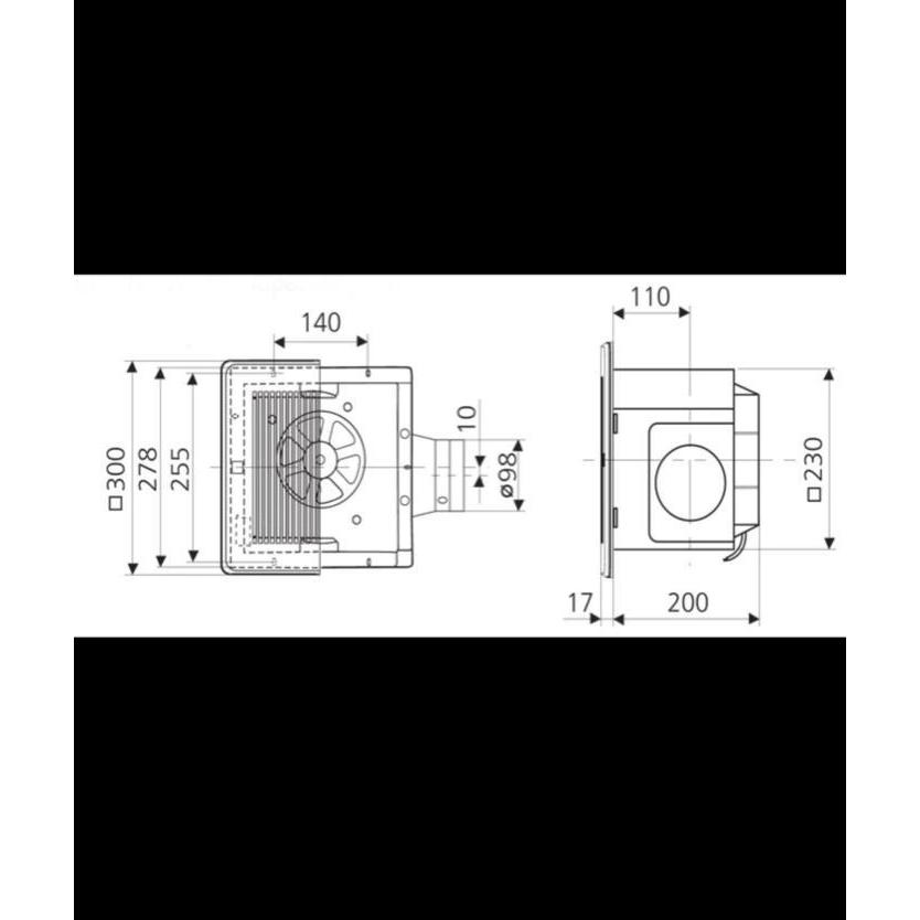 EXHAUST FAN PANASONIC 24CDUN SIRROCO / CEILIONG EXHAUST FAN PLAFON CEROBONG FV-24CDUN2 FV 24CDUN FV2
