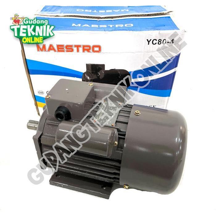 Dinamo Motor LIstrik 0.5Hp 4P 1Ph YC80-4 1400Rpm MAESTRO Elektromotor