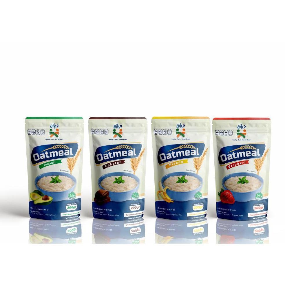 Terlaris Aiko Oatmeal Buah Sereal Oats 200Gr Diet Mpasi