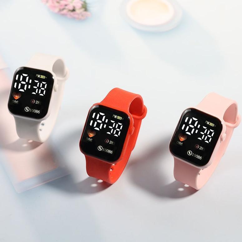 TERMURAH littlefeliz JA07 Jam Tangan LED Digital Pria Wanita Rubber Electronic Fashion Couple Anak R