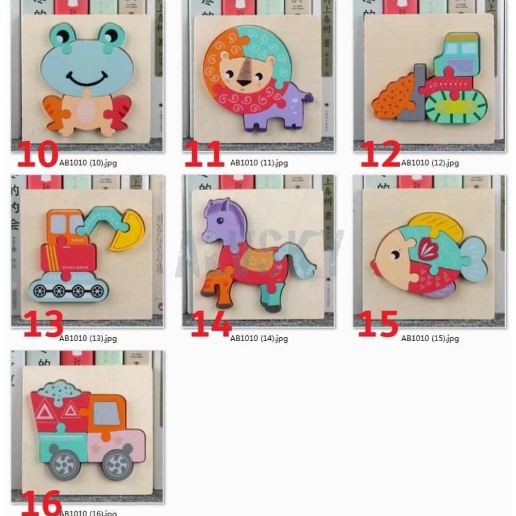 Harga Miring Puzzle Mini Pastel Wooden Puzzle Kayu Puzzle Anak Mainan Kayu Puzzle