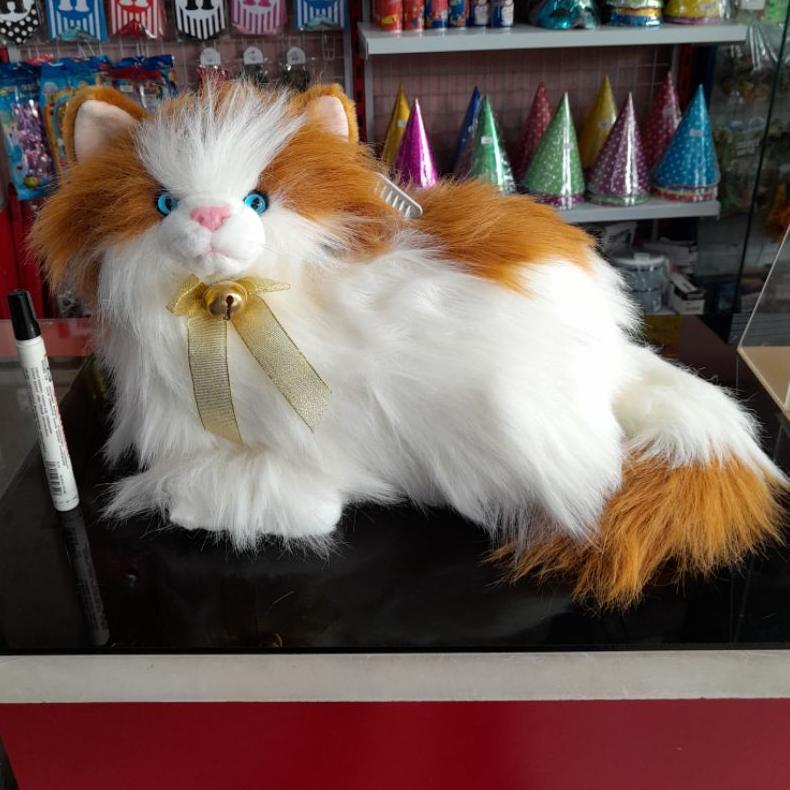 Diskont Boneka Kucing Persia Anggora Lembut 25Cm + Sisir