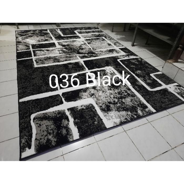Karpet Permadani Besar Jumbo Moderno Momento  Abu-abu Grey 210x310 cm