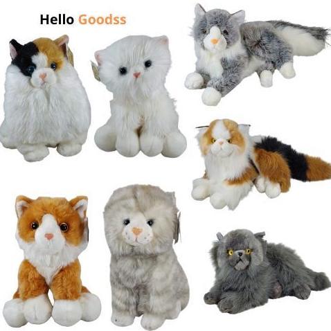 Diskont Boneka Binatang Kucing Angora Cute Unik  Ukuran M Cocok Untuk Hadiah Mainan Anak Anak