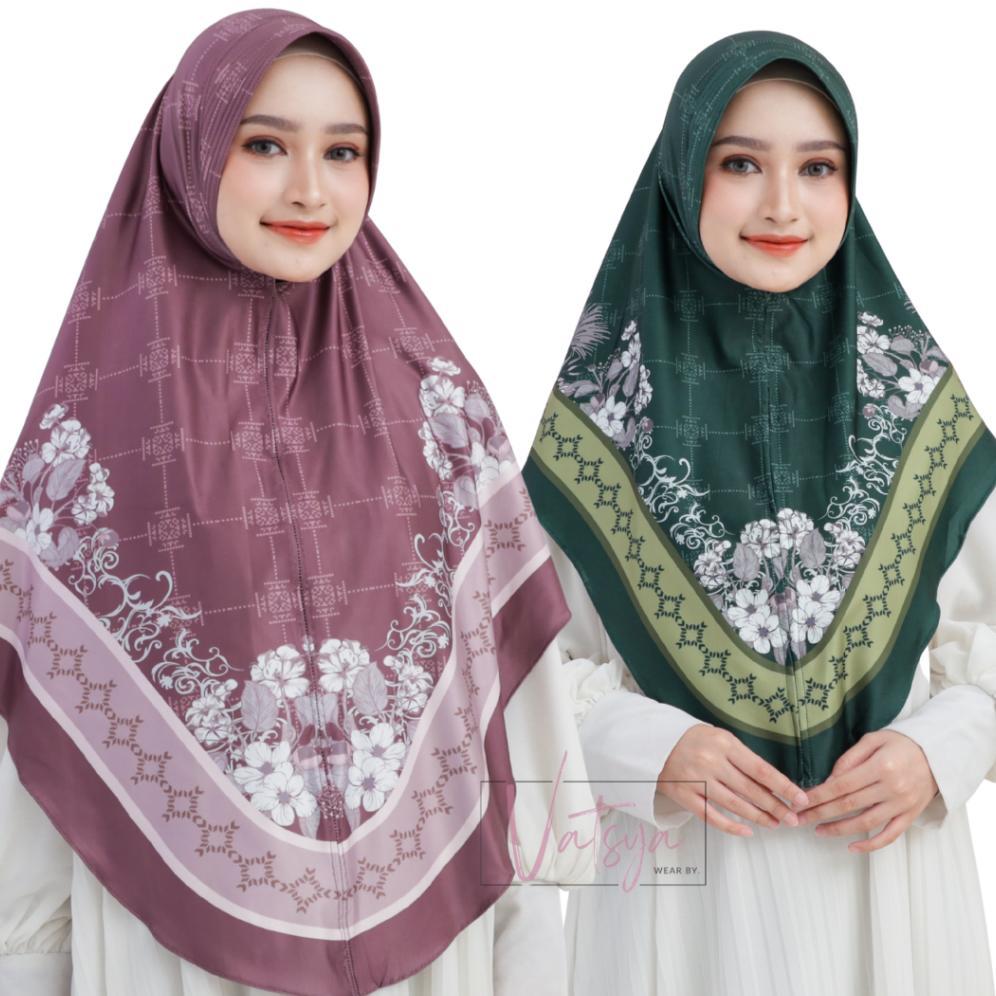EXCLUSIVE Jilbab Instan Motif Hijab Bergo Printing Jumbo & Standar Kerudung Syari