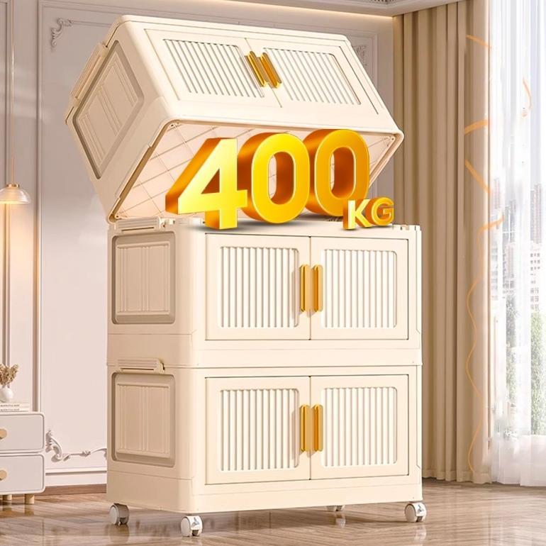 PREMIUM Pureness Lemari pakaian Rak susun serbaguna Lemari Plastik Susun Besar Lemari Lipat Anak & B