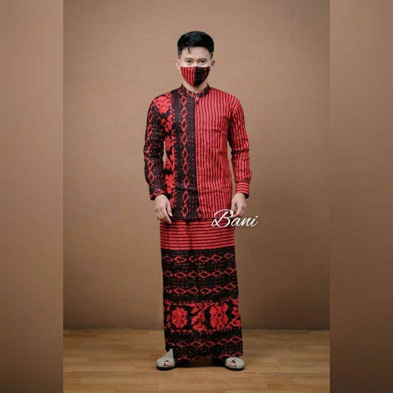 PROMO BAJU KOKO PRIA_SET SARUNG KOKO DAN SARUNG CELANA KOKO PAKAIAN MUSLIM PRIA