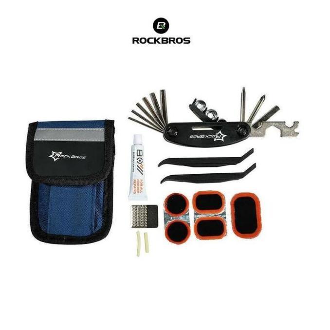 Rockbros Kunci Sepeda Tambal Ban Sepeda Lipat MTB Road Bike Satu Set