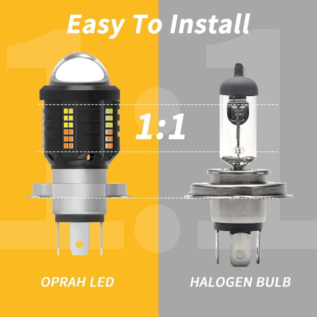 Premium Kevanly Lampu Depan Led Motor Super Terang 12V-30V Bohlam Ba20D H4 Lampu Jauh/Dekat Ba20D La