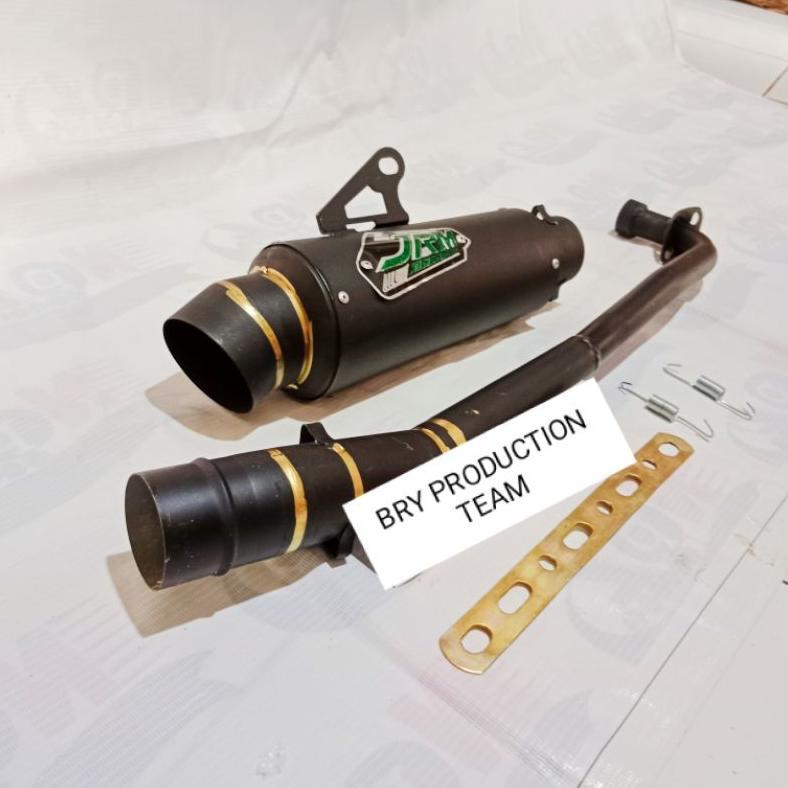 Grade Ori Knalpot Racing Rcb Full Hitam Untuk All Motor Bebek Supra X 125,Supra 110,Karisma, Jupiter
