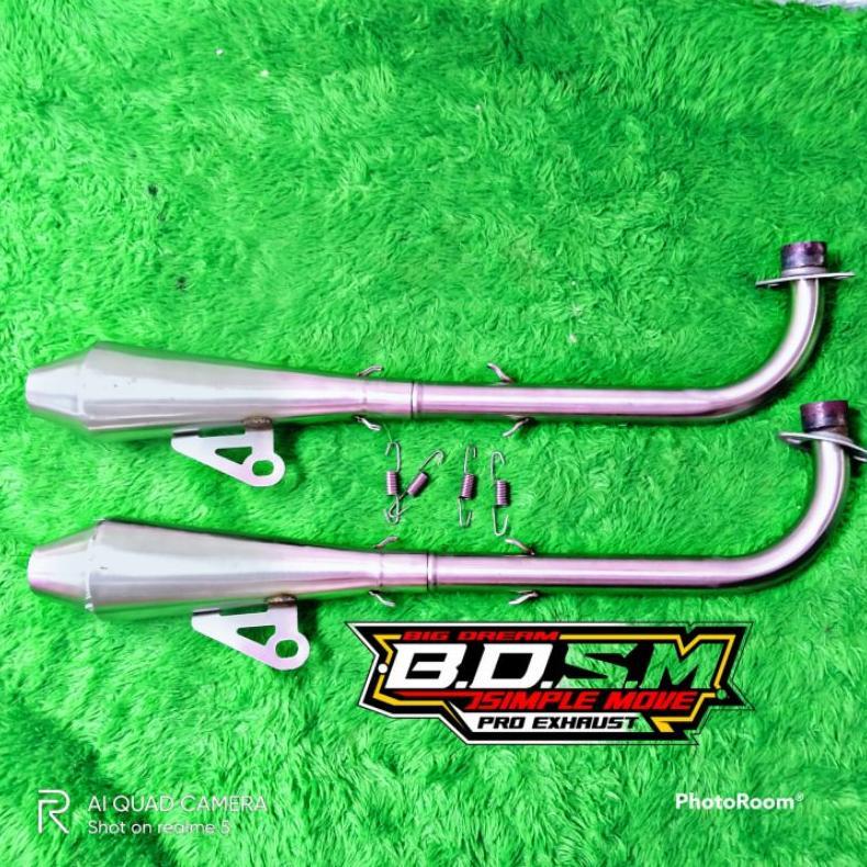 Termurah  Knalpot Bmx Cub Pnp Motor Supra Vega Jupiter Free Laser Nama Gratis