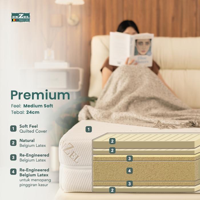 Kasur Full Latex Enzel Premium ukuran 90x200cm - 200x200cm - Kasur Latex Kualitas Premium - Kasur Ke