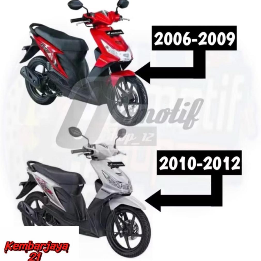 Grade Ori Cover Full Body Halus Honda Beat Karbu + Striping Tahun 2006-2012 Warna (Biru Putih)