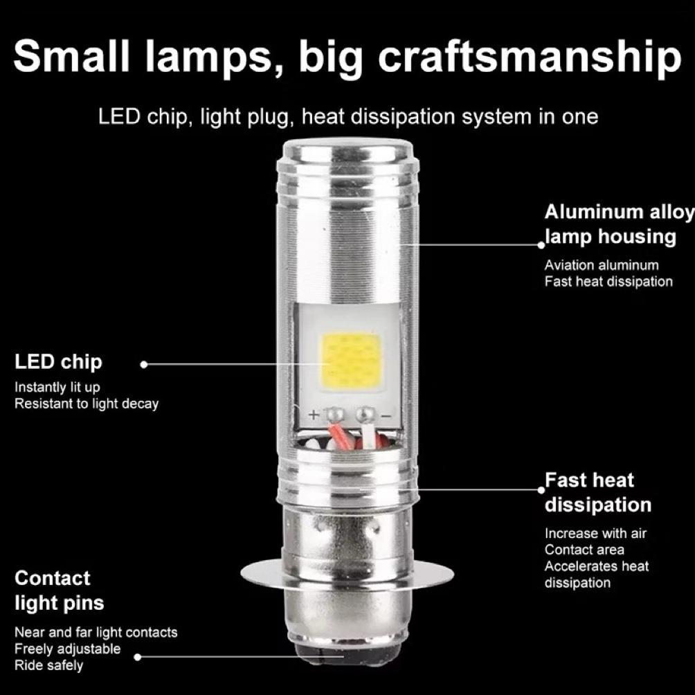 Tahan Lama  Bohlam Lampu Depan Led H6 Ac Dc Motor Bebek Matic Mio Vario Beat Mx Jupiter Revo Karisma