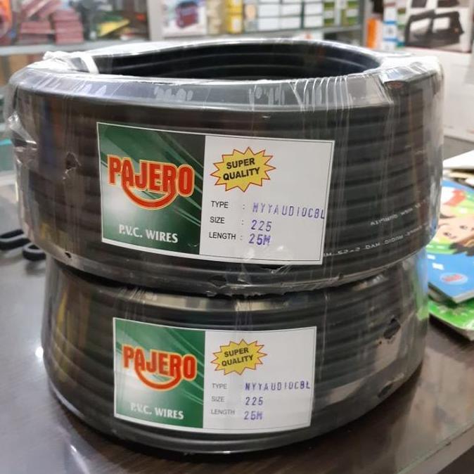 KABEL SERABUT LISTRIK 2X2.5 HITAM PAJERO 25 METER - KABEL LISTRIK